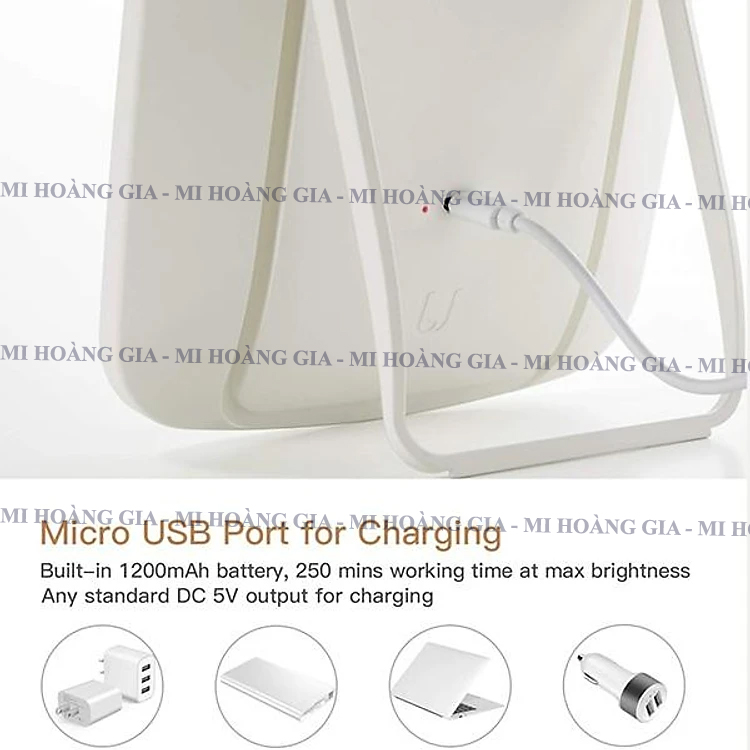Hình ảnh Gương trang điểm để bàn có đèn LED Xiaomi Jordan Judy NV026 - Hàng Chính Hãng