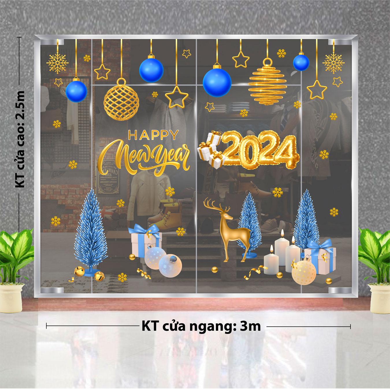 Decal trang trí NOEL 2024 combo số 47