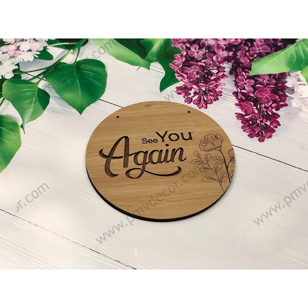 BẢNG HƯỚNG DẪN CHO QUÁN CAFE, NHÀ HÀNG , Bảng gỗ hai màu tương phản. PMV- See U Again BGD010