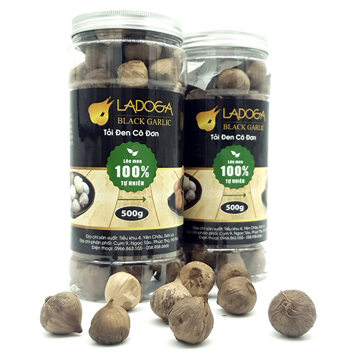 Tỏi đen cô đơn LADOGA lên men tự nhiên Hộp 500g