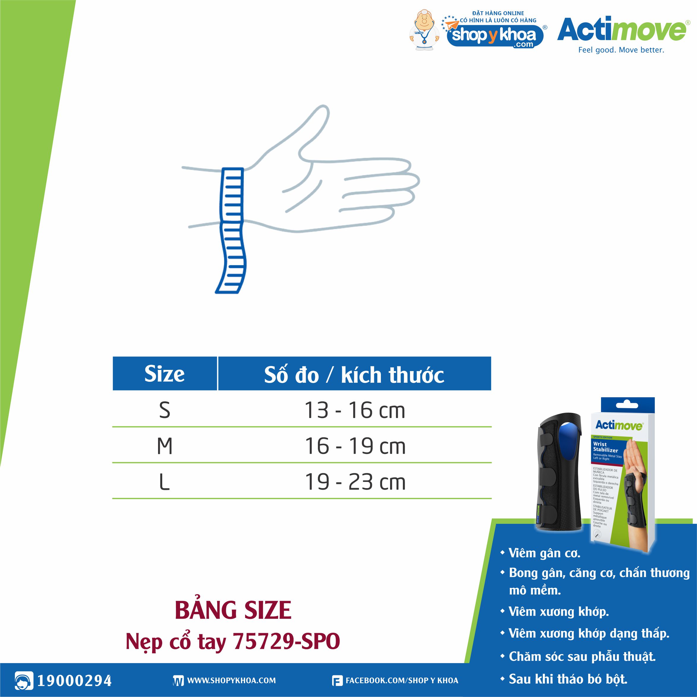 Nẹp cổ tay 75729-SPO Actimove Wrist Stabilizer