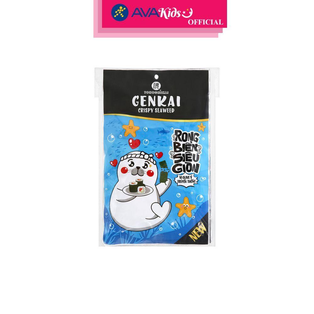 Túi 5 gói snack rong biển vị olive ý truyền thống Tohogenkai 3.5g (từ 1 tuổi) - Hàng Chính Hãng