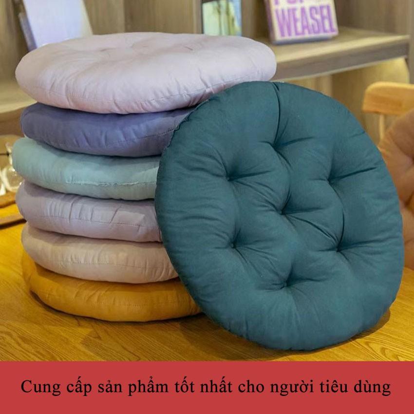 Đệm Ngồi Bệt Size Lớn Thêu Vi Tính, Đệm Lót Ghế Vuông Tròn (Bông Trắng Cực Êm) - Padded Seat Cushion, Chair Cushion