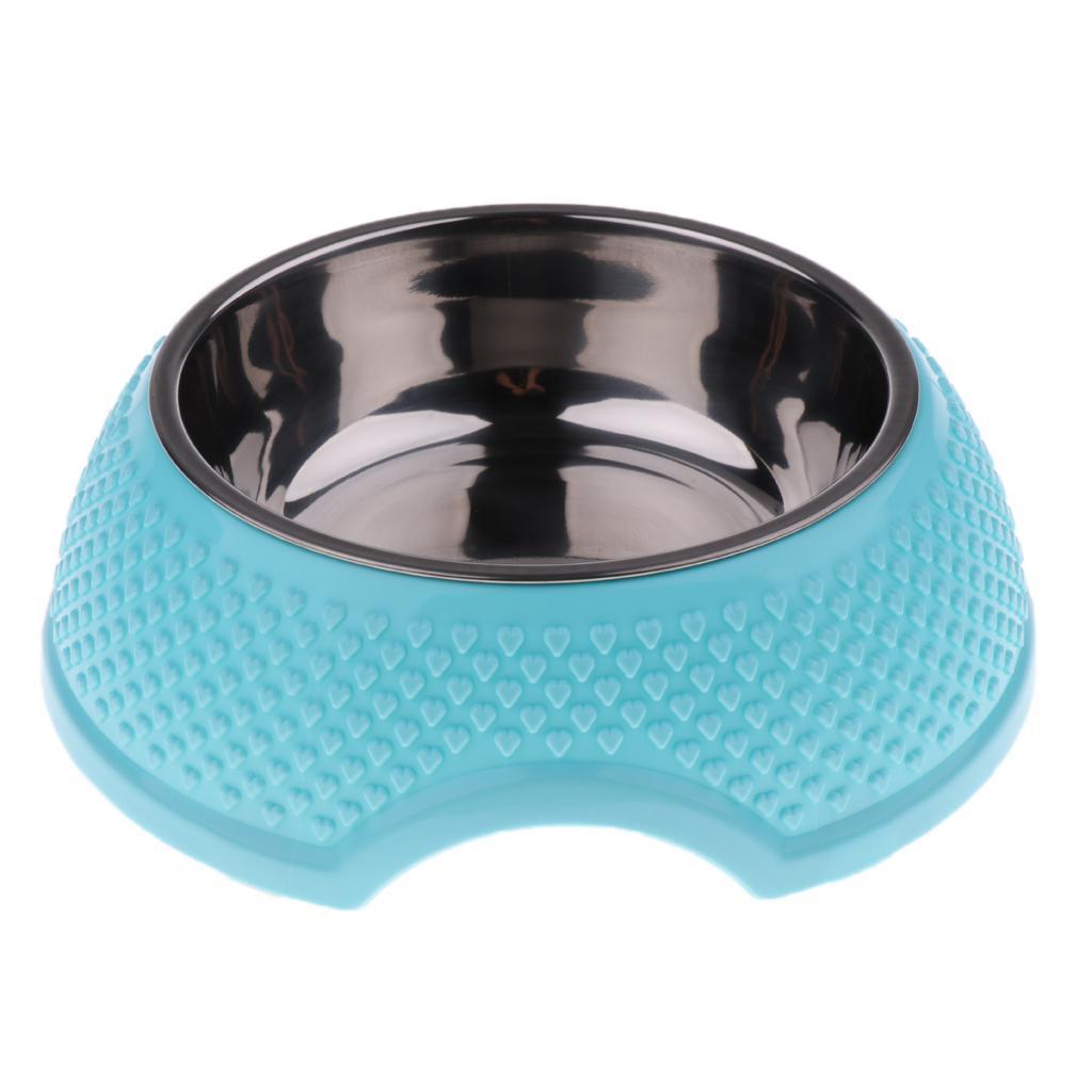 Anti Slip Stainless Steel Pet Dog Cat Feeder Food Water Bowl Dish