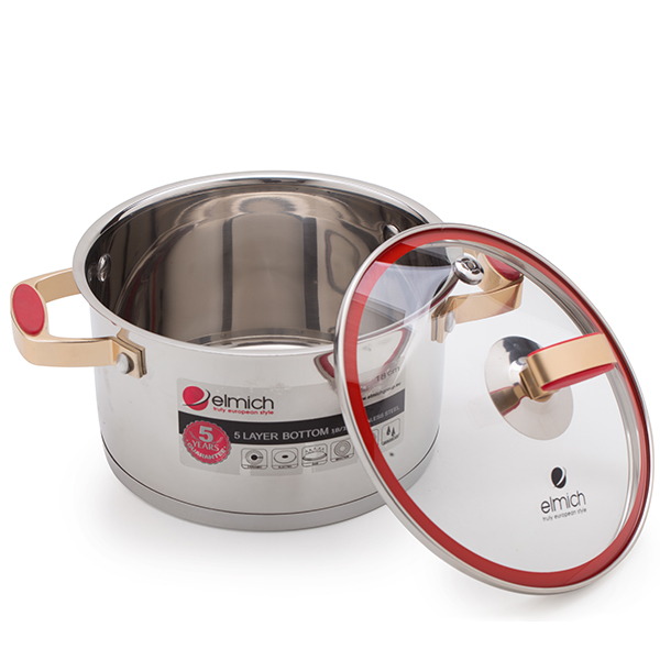 XOONG INOX 304 CAO CẤP RED VELVET - 5 LỚP ĐÁY TỪ 24CM