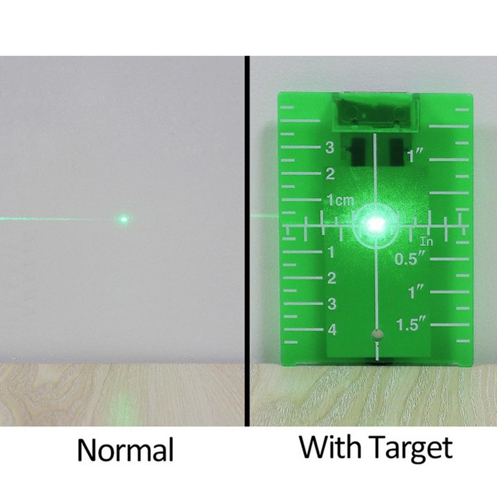 Magnetic Floor Laser Target Plate Card with Stand for Beam Application Green