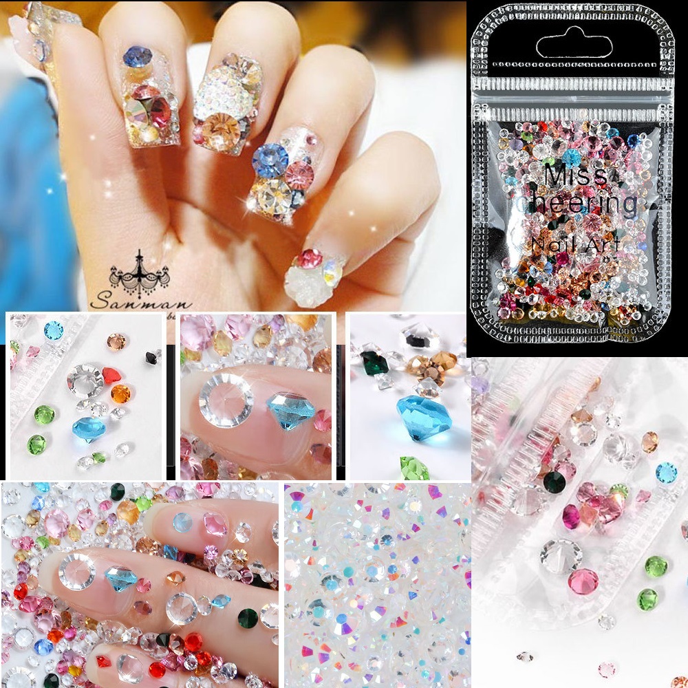 Đá Trang Trí Nail Size Nhỏ, Tùy Chọn Có Nhiều Màu Hoặc 7 Màu Cơ Bản, Đá Nhiều Kích Thước, Đính Được Chắc Chắn Lên Móng, Có Thể Lau Tạo Độ Bóng Nổi Bật, Có Thể Phối Màu Nhiều Phong Cách Phù Hợp Trang Phục, Sự Kiện, Tạo Bộ Nail Ấn Tượng Và Độc Đáo