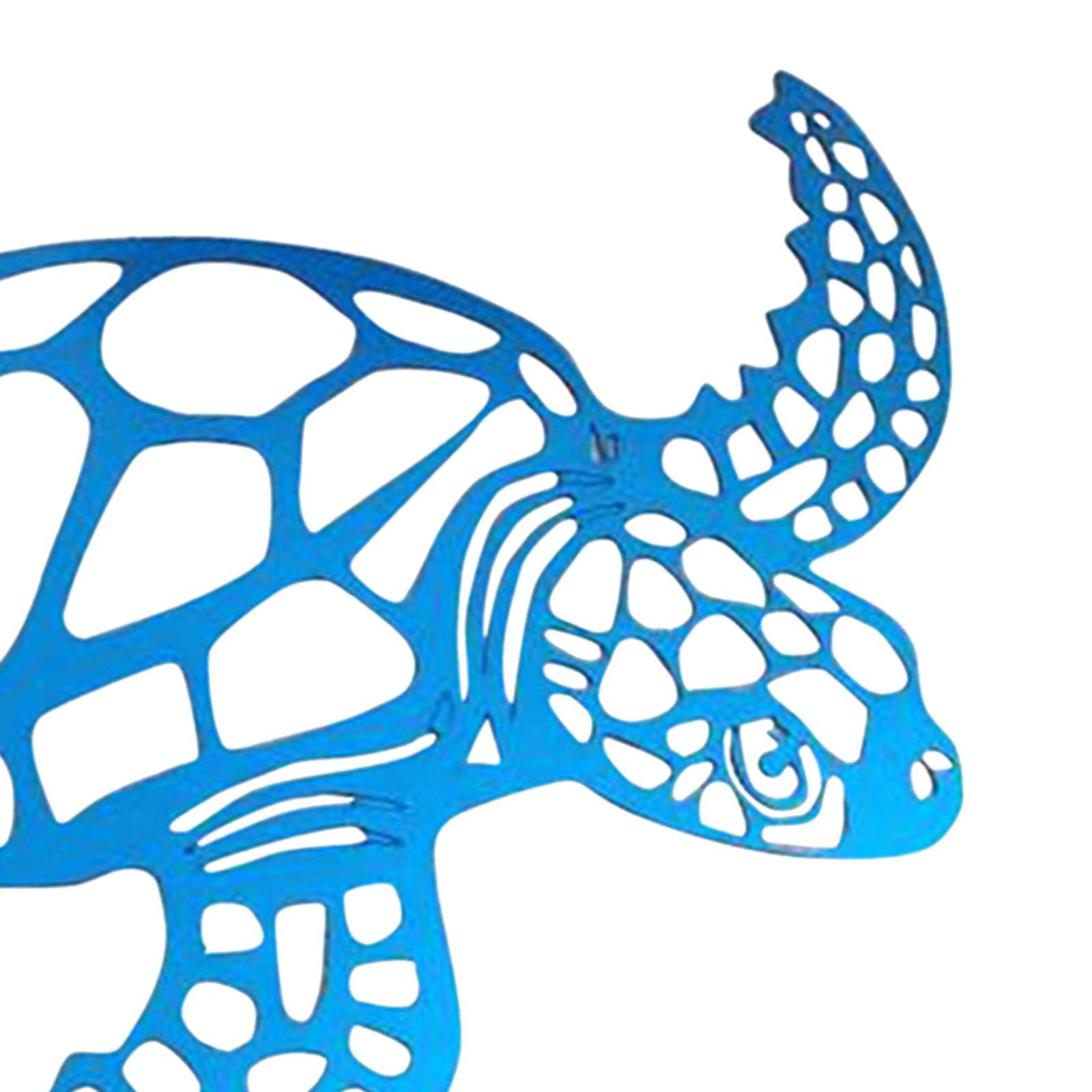 Sea Turtle Statue Gifts Iron Turtle Ornament for Garden TV Cabinet Fence