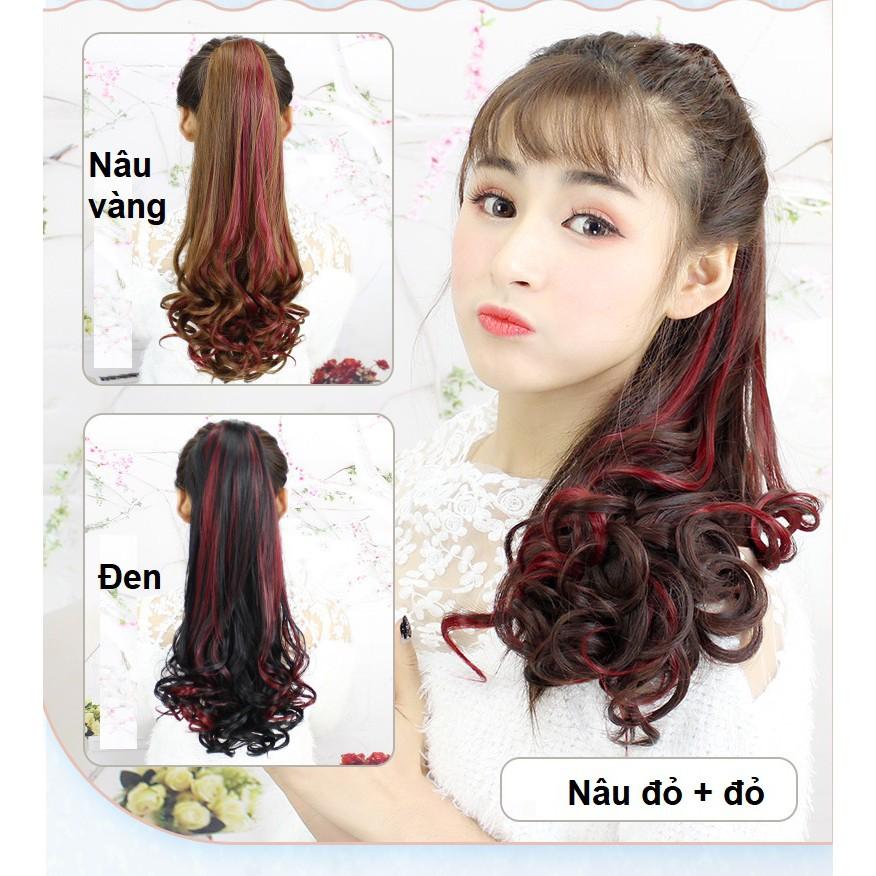Tóc cột line đỏ vang