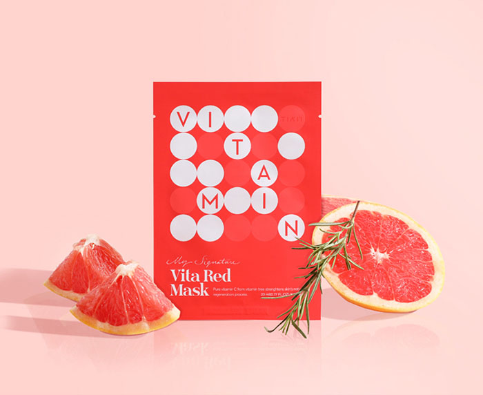 Combo 5 Mặt Nạ Vitamin C Dưỡng Trắng Da, Nuôi Dưỡng Làn Da Căng Bóng Tiam My Signature Vita Red Mask 23ml x5