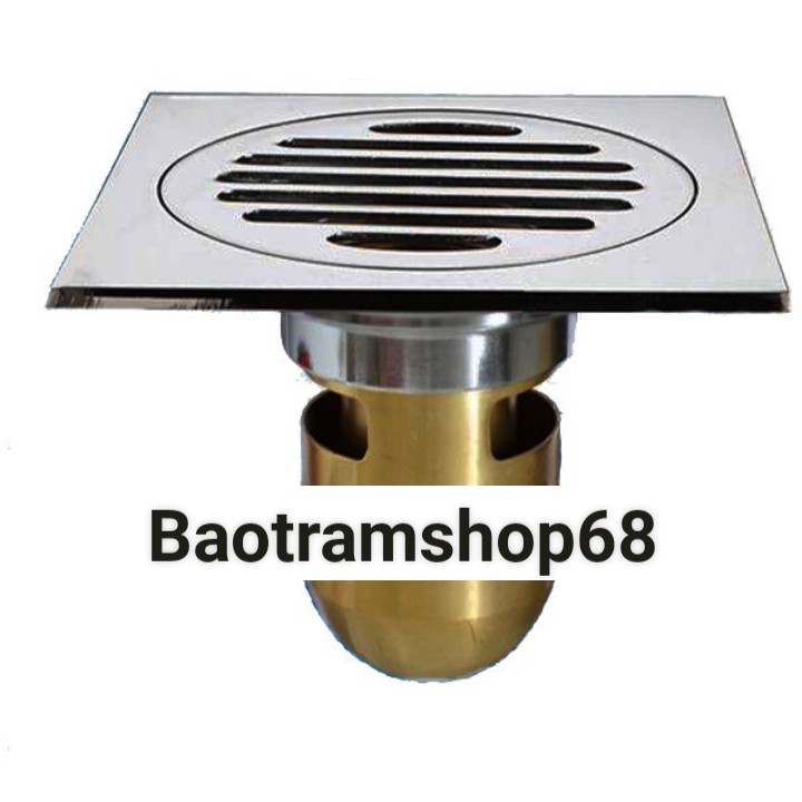 Phễu thoát sàn đúc dày nặng bằng đồng cao cấp Hố ga SIÊU THOÁT NƯỚC lắp vừa phi 60 và 90