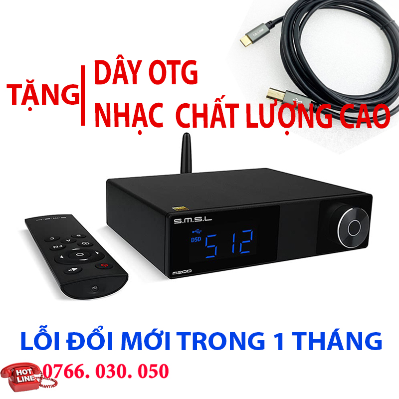 DAC SMSL M200 - Giải Mã 32bit/768Khz - Hàng Chính hãng