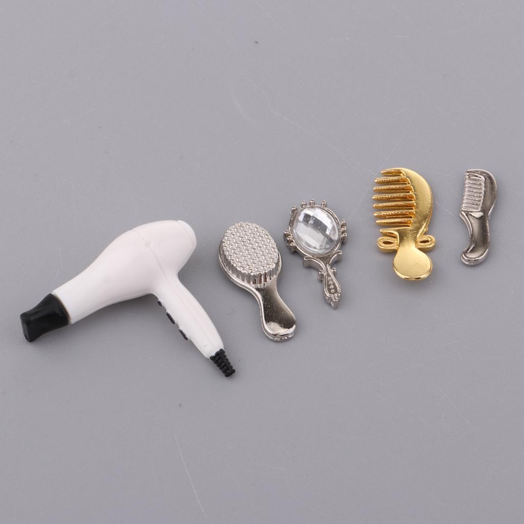 5 Pieces Salon and Make Up Accessories Styling Supply for 1:12 Dolls House