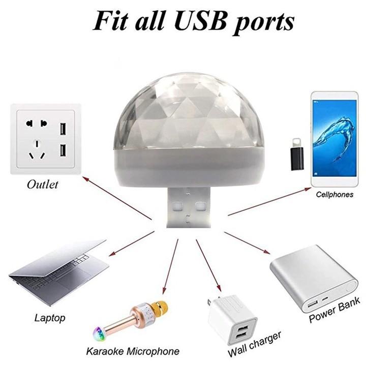 Đèn Led 7 Màu Vũ Trường Nguồn USB Cảm Ứng Theo Nhạc mã VIW58