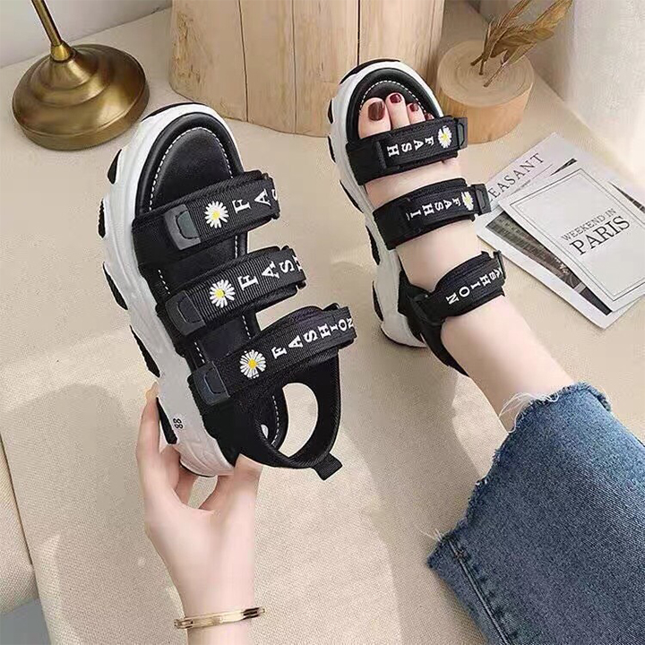 Dép quai hậu sandals  nữ thời trang kiểu dáng hoa cúc trẻ trung phong cách - dép nữ thời trang mới FS2