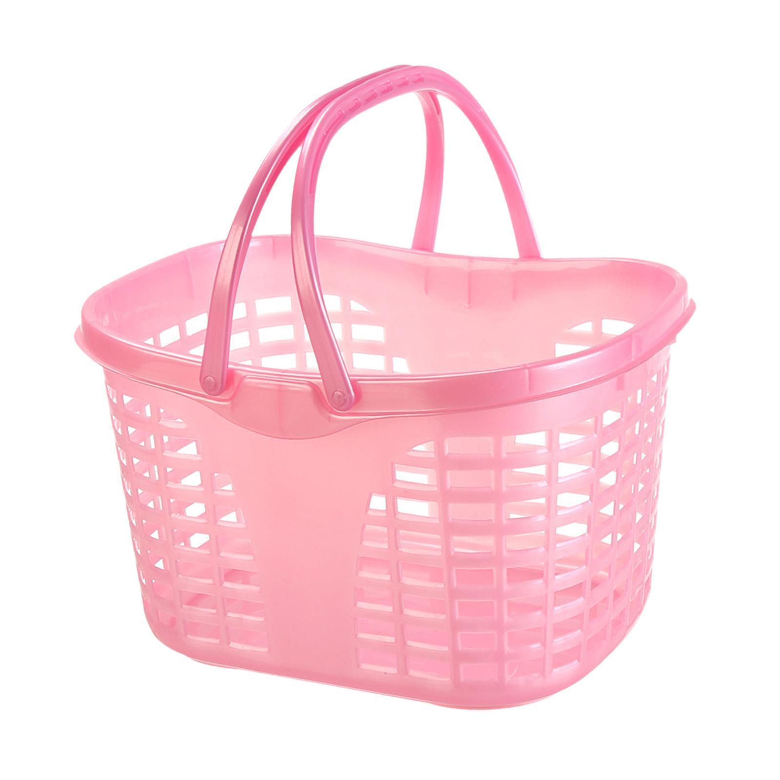Shopping Basket Food Storage Baskets with Handle for Bathroom Office Bedroom