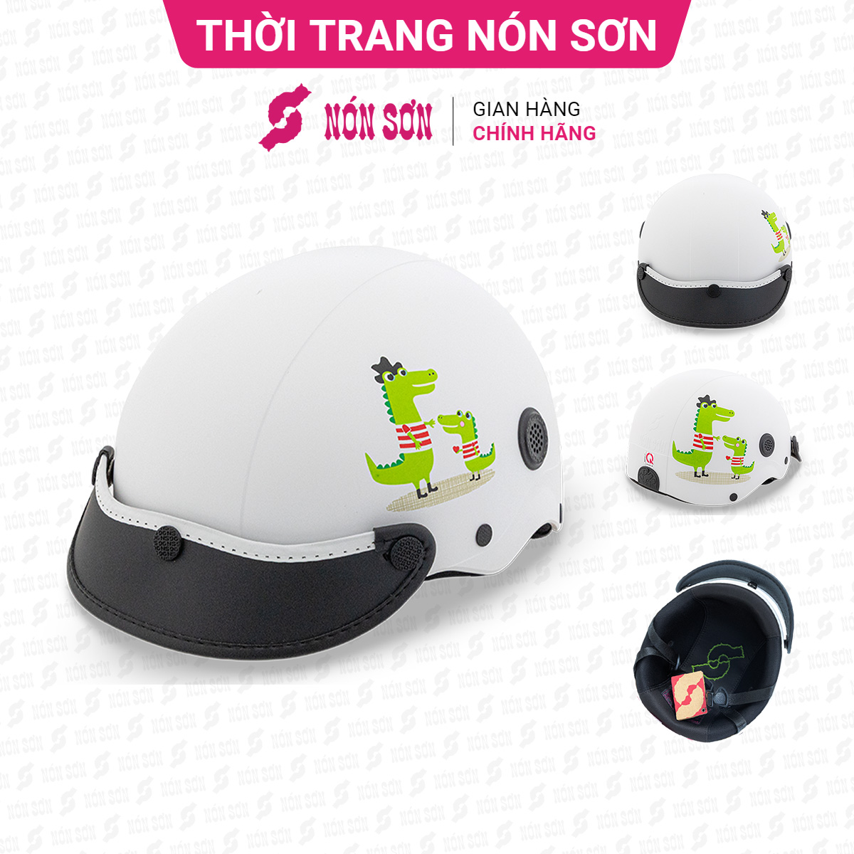 Mũ bảo hiểm trẻ em hoa văn NÓN SƠN chính hãng ADC-002.121