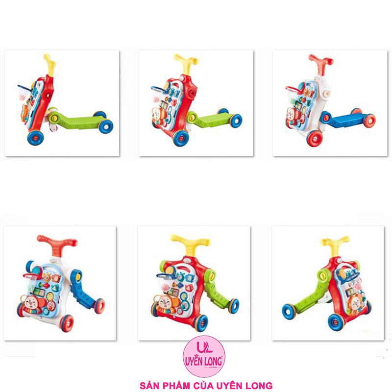 Xe Tập Đi Đa Năng 5in1 Mẫu Mới, Bản Tiếng Anh,Điều Chỉnh Độ Cao,Tốc Độ