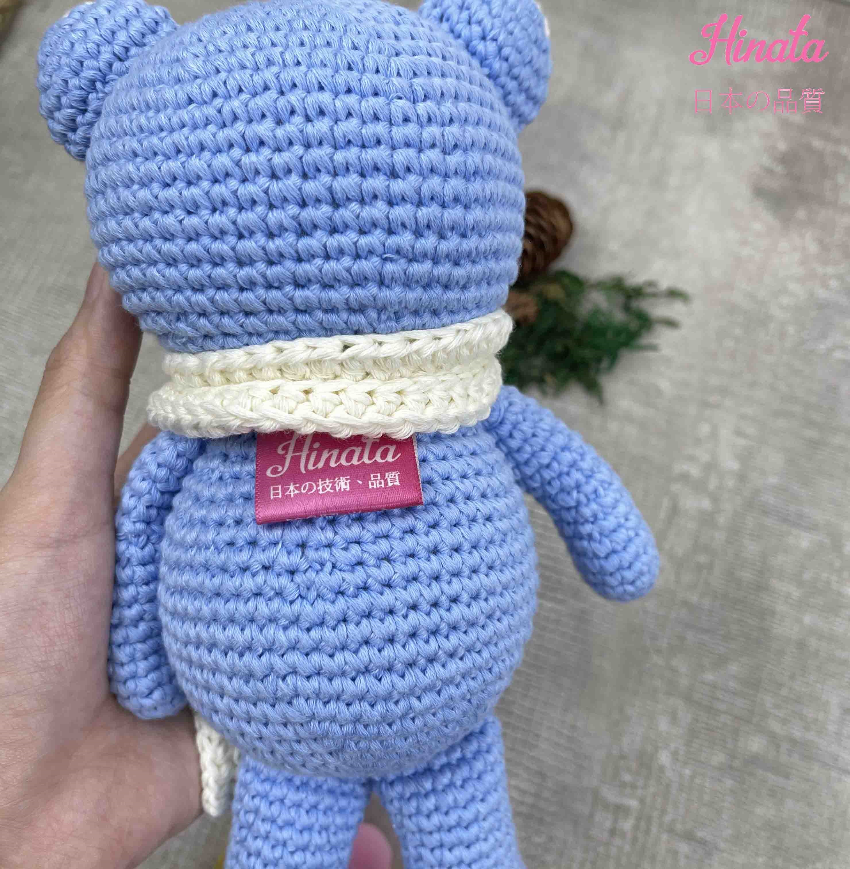 Gấu len Chubby Hinata TLEN14_An toàn với làn da nhạy cảm của bé – Thú len Handmade Hinata