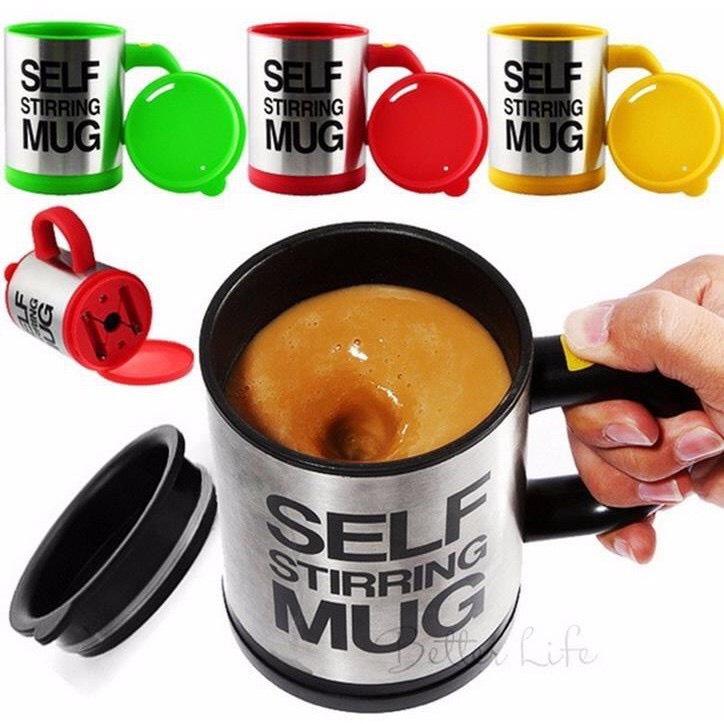 Ly tự khuấy, cốc tự khuấy cà phê thông minh, cốc pha cafe tự động Self Stirring Mug 2714