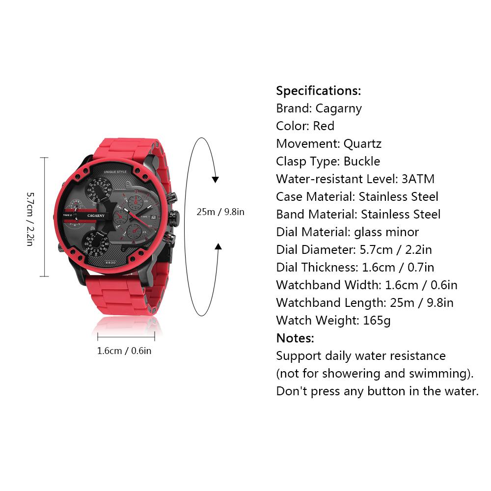 Đồng hồ Quartz Man Cagarny 6830 Thời trang,dây đeo bằng thép không gỉ