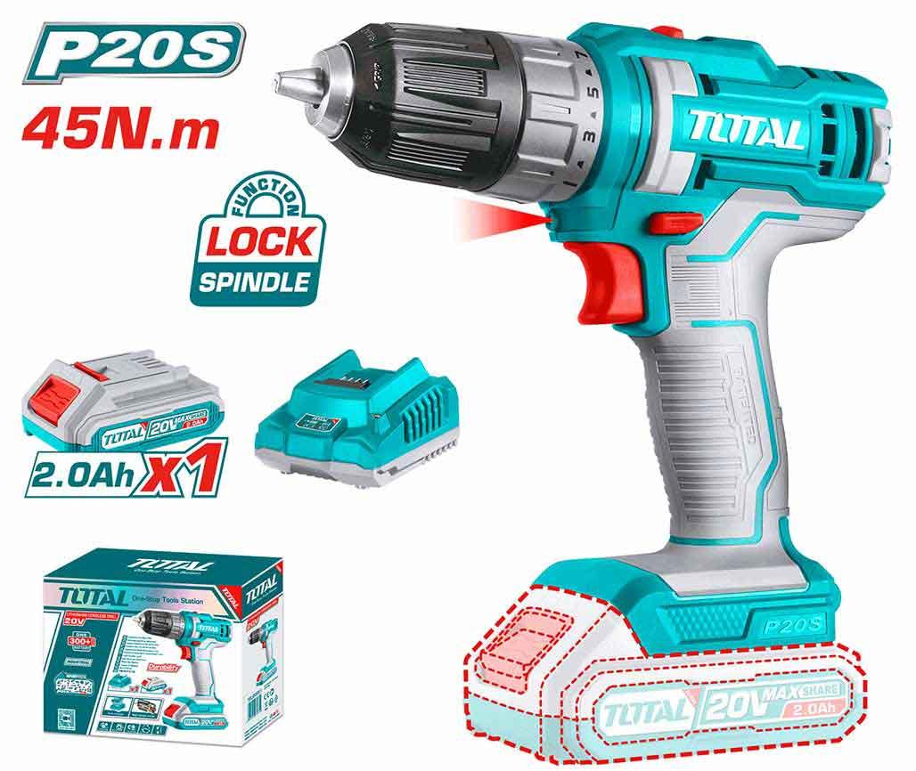 MÁY KHOAN DÙNG PIN 20V TOTAL TDLI200518 - HÀNG CHÍNH HÃNG
