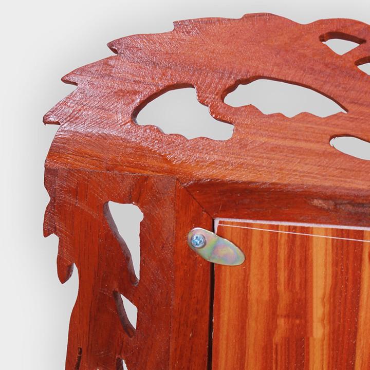 Khung ảnh thờ đôi gỗ hương đục rồng 20x30cm