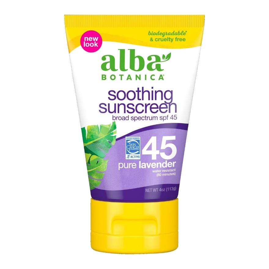 Kem chống nắng oải hương tinh khiết ALBA BOTANICA SOOTHING SUNSCREEN BROAD SPECTRUM SPF 45 PURE LAVENDER