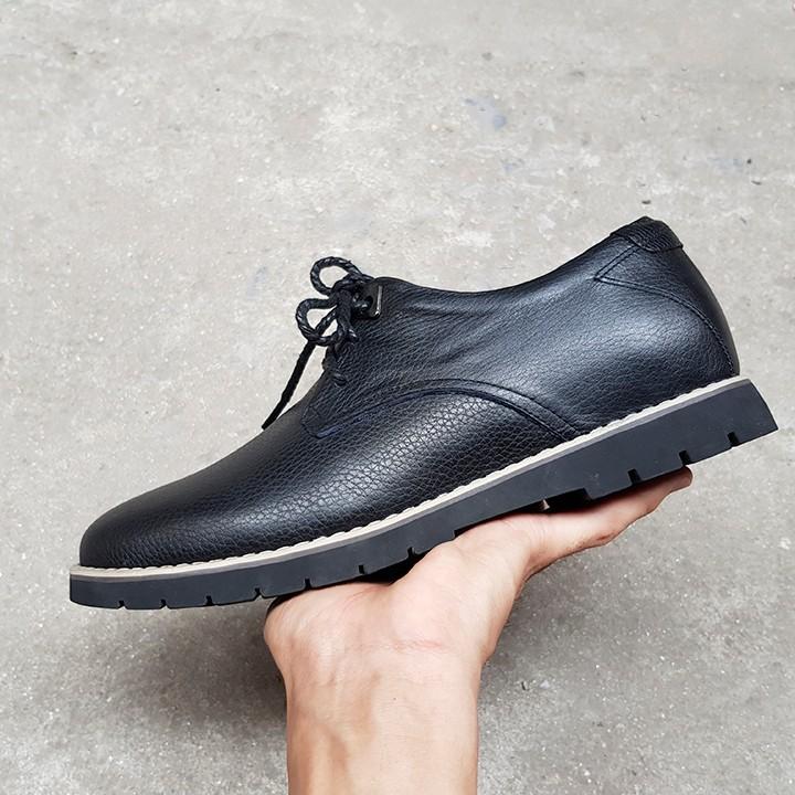 Giày tây Tăng chiều cao da bò nam công sở - Giày công sở buộc dây tăng chiều cao.