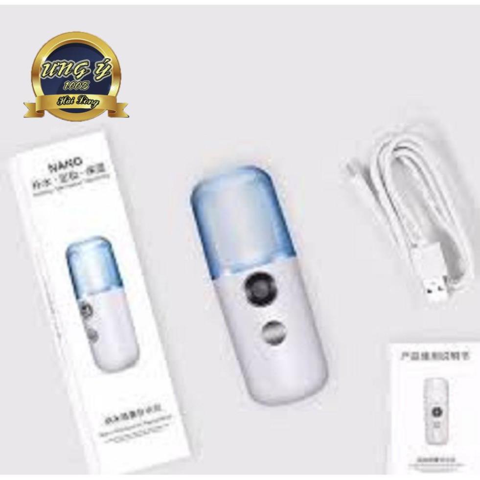 Máy Phun Sương Xông Hơi Mặt NaNo Mini Cầm Tay Hỗ Trợ Dưỡng Da Cấp Nước Tối Đa - Loại xịn