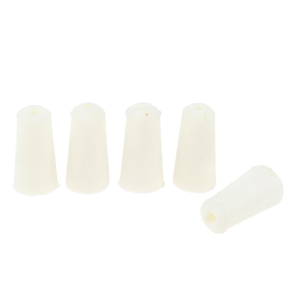 10 Pieces Lab Solid Tapered Silicone Plug Stopper Bung for Test Tube Bottle, 2 Sizes