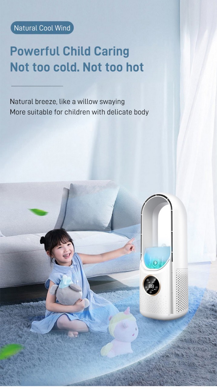 Quạt Không Cánh Phun Sương Tạo Ẩm Siêu Trầm Clear FreshAir