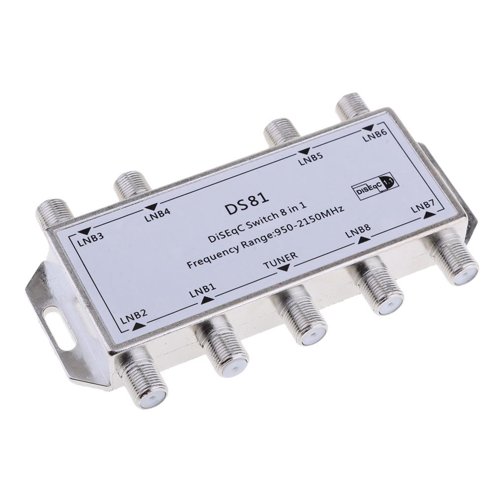 Satellite Switch Max 8 Output Multi Video Path Multi Switch DS81 Silver