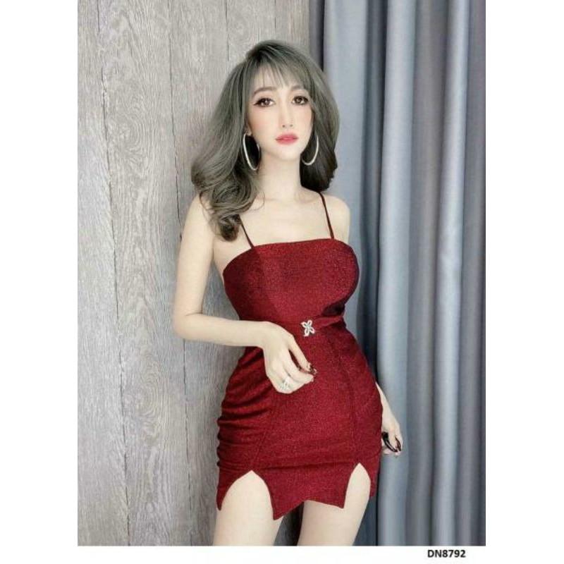 Đầm kim tuyến body 2 dây kute