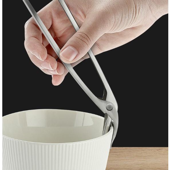 Kẹp gắp đồ nóng, lột tỏi inox 304 toàn bộ cao cấp Đài Loan 19cm x 10cm cứng cáp tiện dụng tránh phỏng tay Hcm