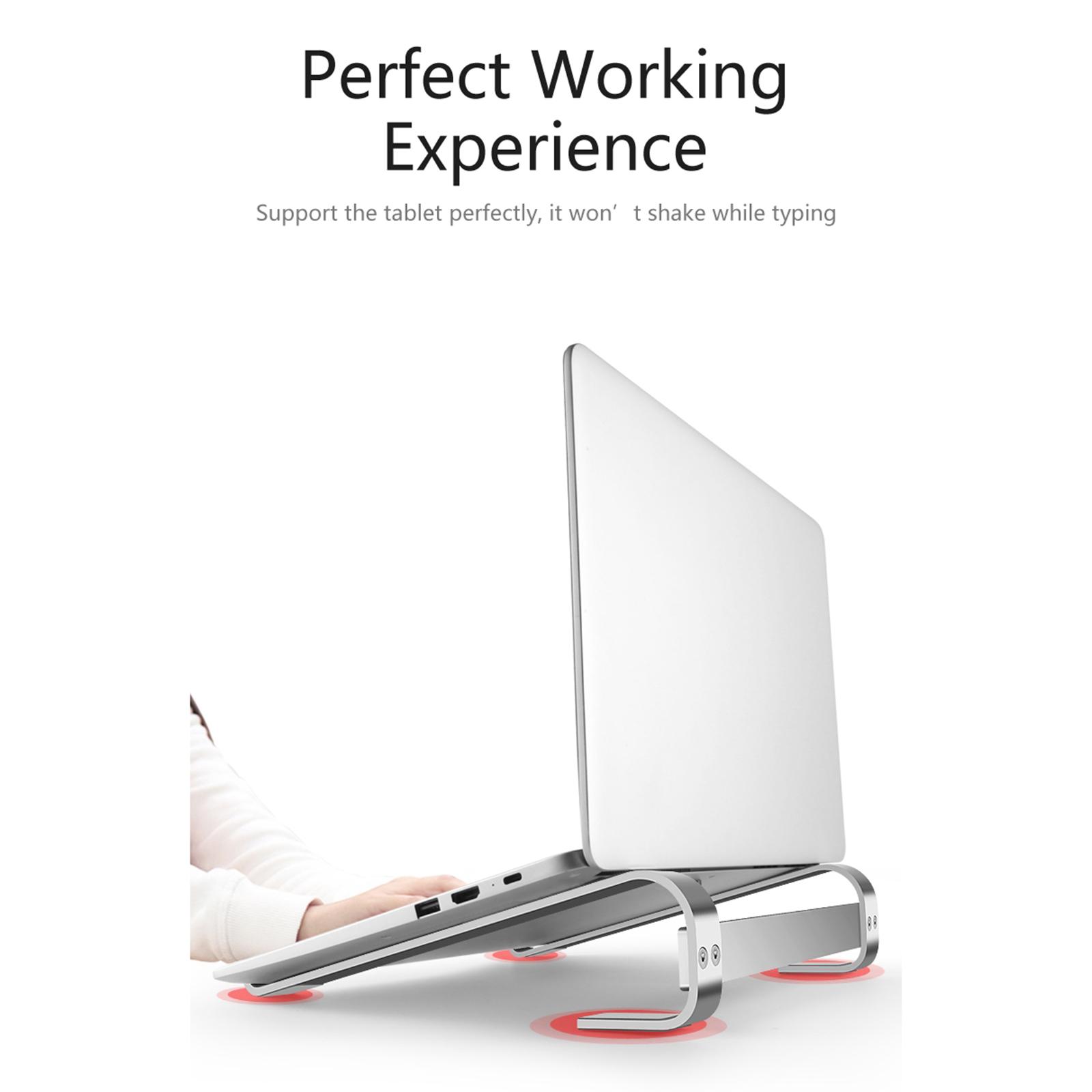 Aluminum Laptop Stand Stable Ergonomic Computer Stand Riser for 10-18Inch Desk Computer