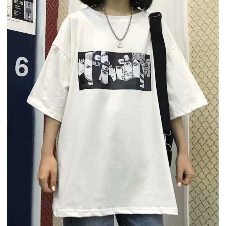 Áo anime Naruto, Áo phông Akasuki đen trắng cực ngầu, giá tốt nhất