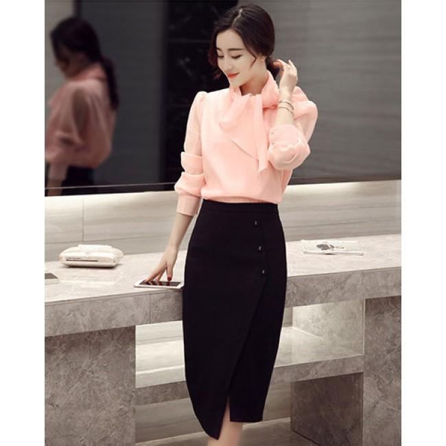 CHÂN VÁY TÀ LỆCH PHỐI NÚT FASHION