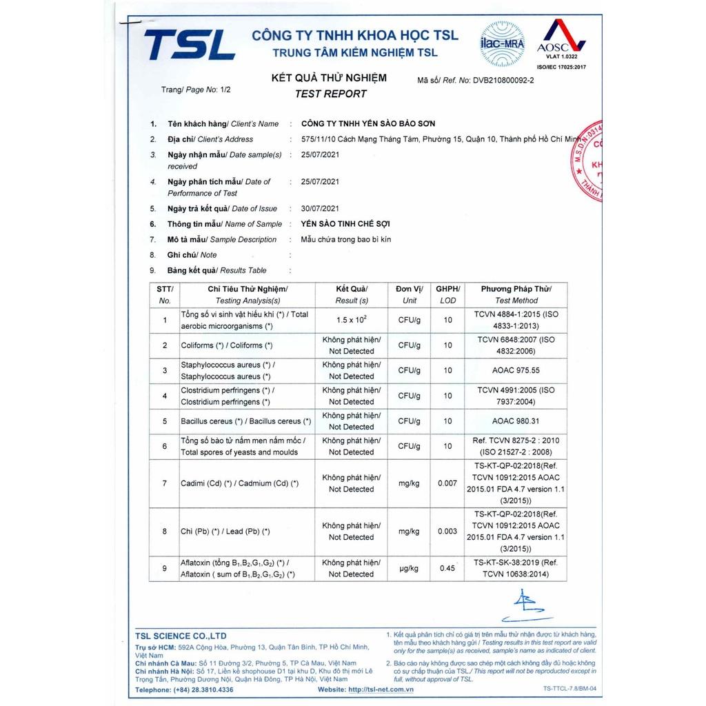 Tổ Yến Tinh Chế Sợi - Hộp 10gr - Bảo Sơn True Nest