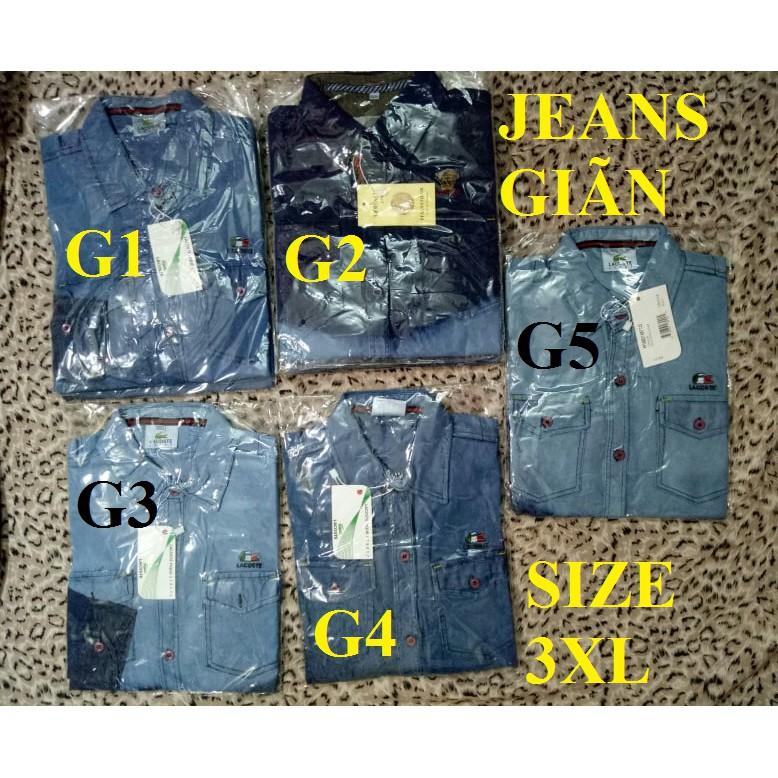 ÁO JEANS NAM CO GIÃN NHẸ (HÀNG XUẤT COMBODIA)