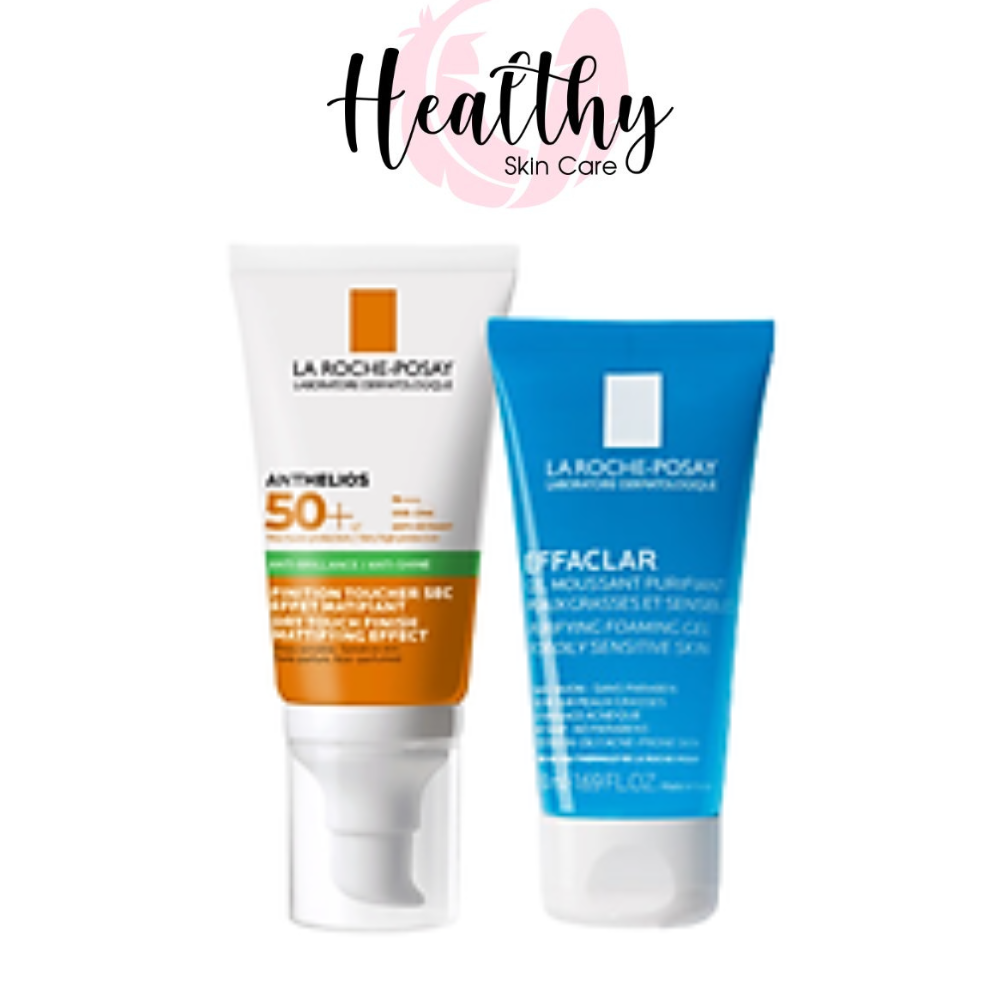 Bộ sản phẩm chống nắng toàn diện và làm sạch La Roche-Posay Anthelios Dry Touch