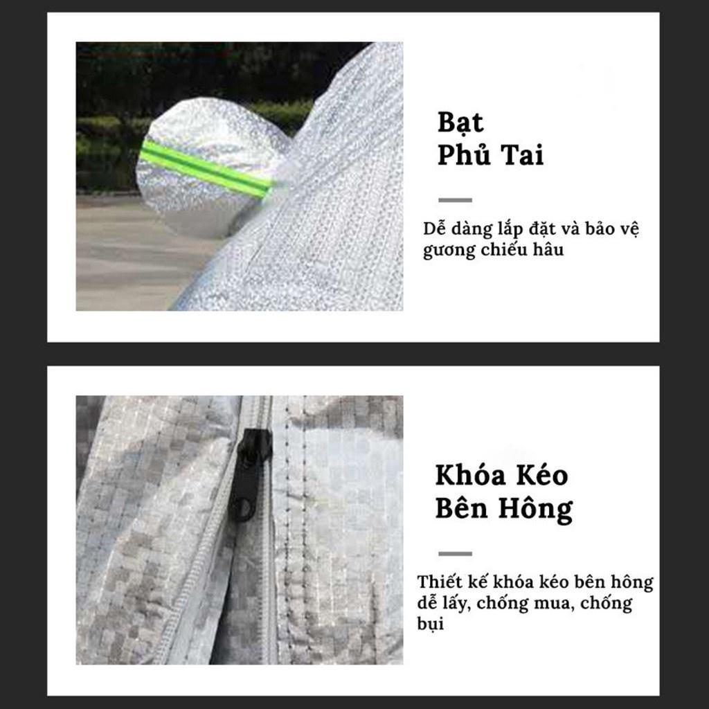 Bạt Phủ Xe Ô Tô, Bạt Trùm Ô Tô 3 Lớp Cao Cấp Chống Mưa, Chống Nắng, Chống Cháy An Toàn