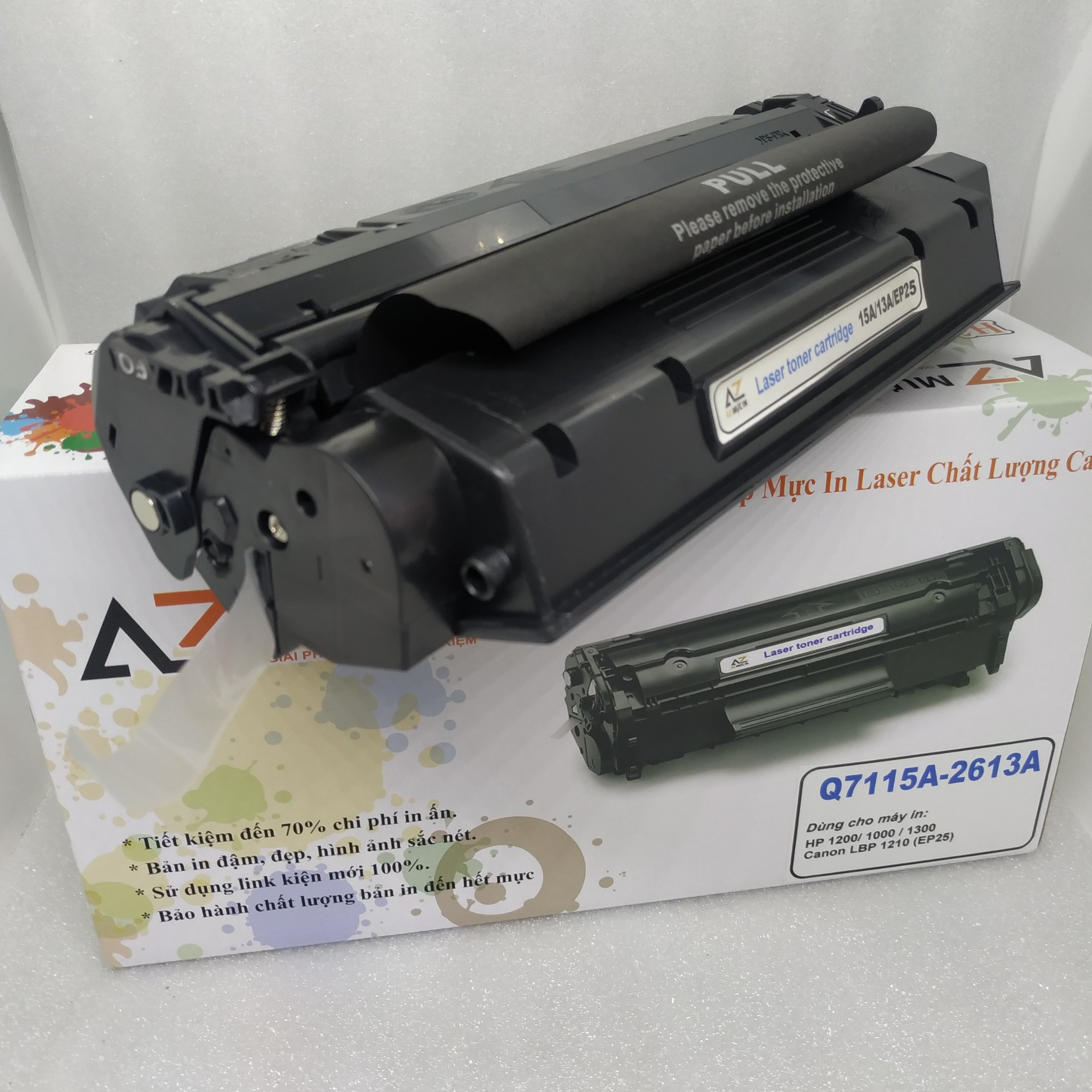 Hộp mực AZ 15A/ 13A/ EP25 dùng cho máy in Canon LBP 1210, HP 1200, 1300 - Hàng chính hãng