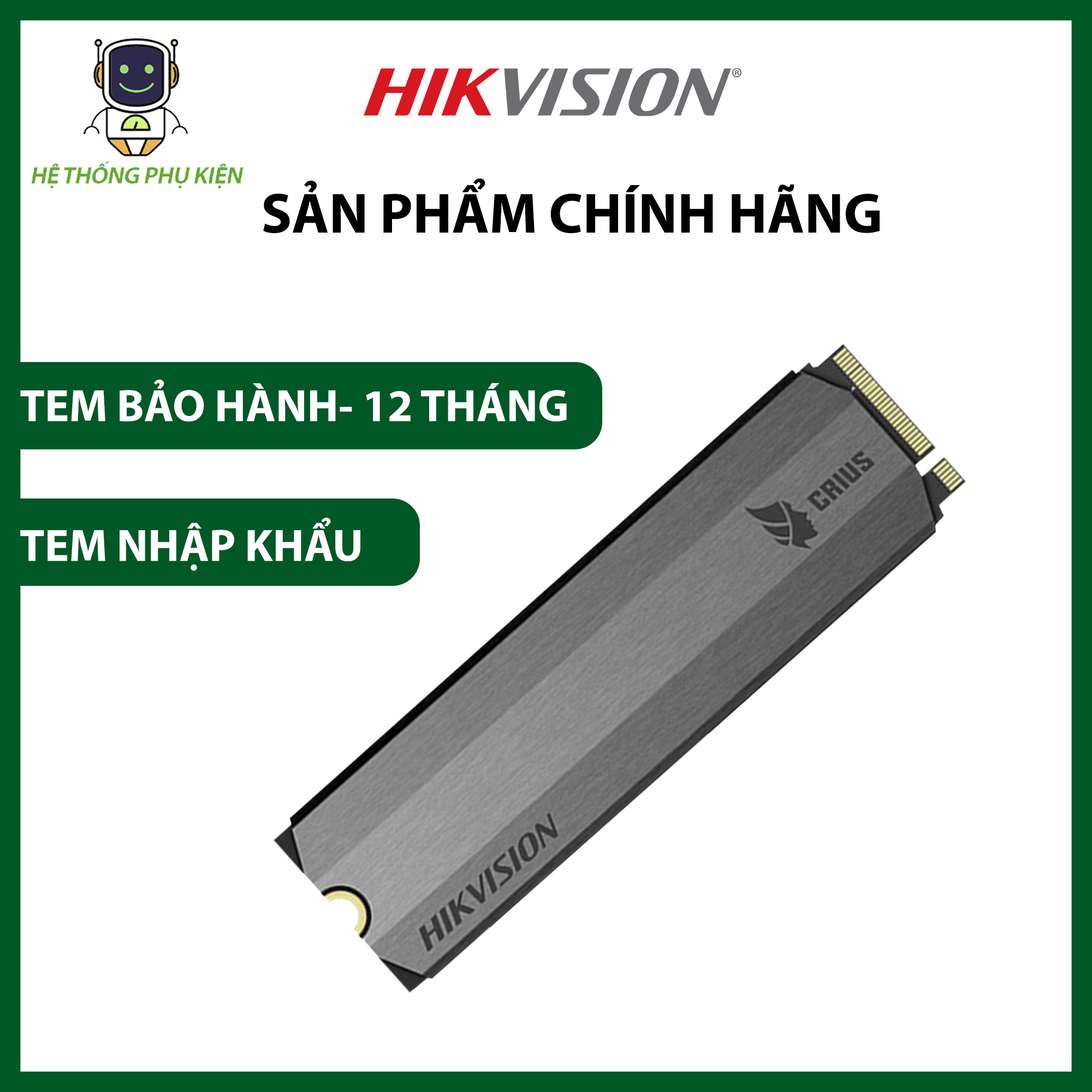 Ổ cứng gắn trong E2000 M.2 PCIe HIKVISION HS-SSD-E2000(STD) Hàng Chính Hãng