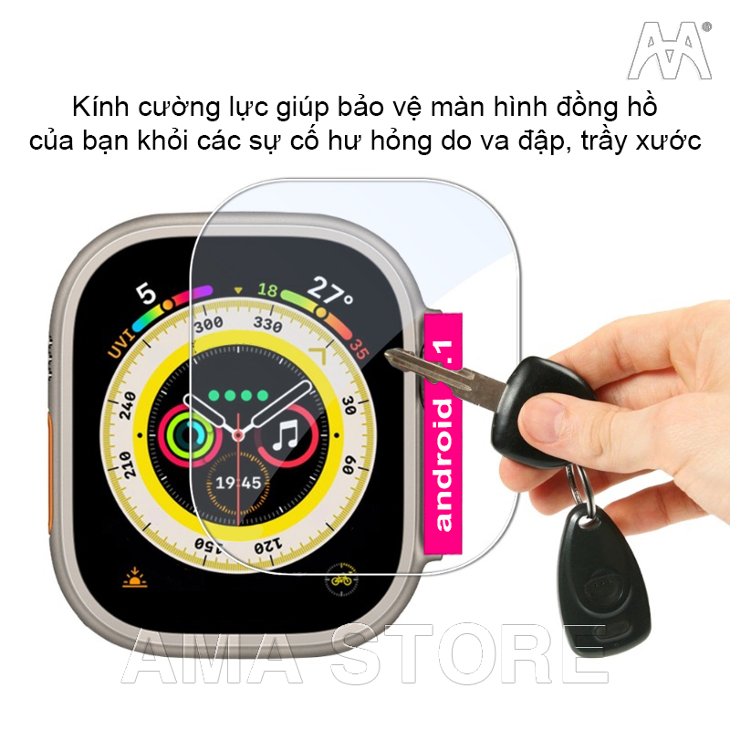 [Combo 2 Kính] Kính Cường Lực 48mm Chống Trầy Xước Bảo Vệ Màn hình Cảm ứng Đồng Hồ Thông minh AMA TK và các mặt đồng hồ khác có cùng kích thước Hàng chính hãng