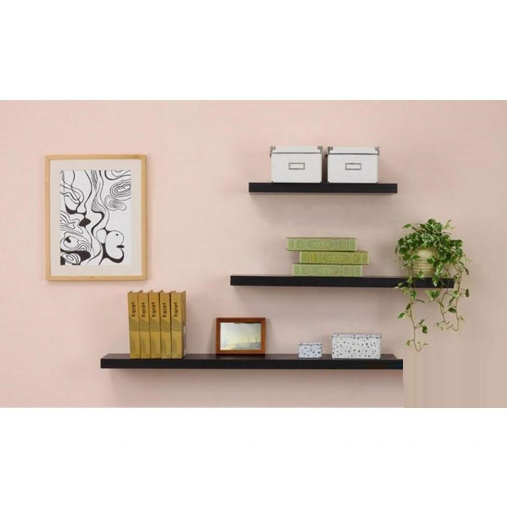 Bộ 3 kệ thanh ngang 40,60,80cm sâu 12cm Gỗ lõi xanh chống ẩm cao cấp