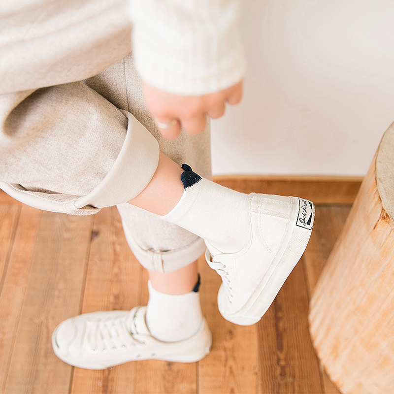 Bộ 5 tất cổ trung cho nữ hình thú chất liệu cotton