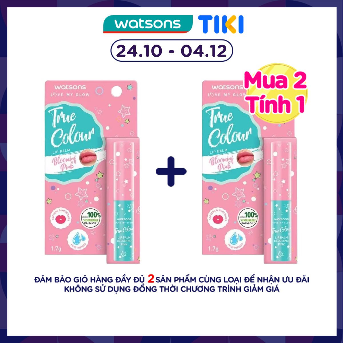 Son Dưỡng Có Màu Watsons True Color Blooming Pink 1.7g