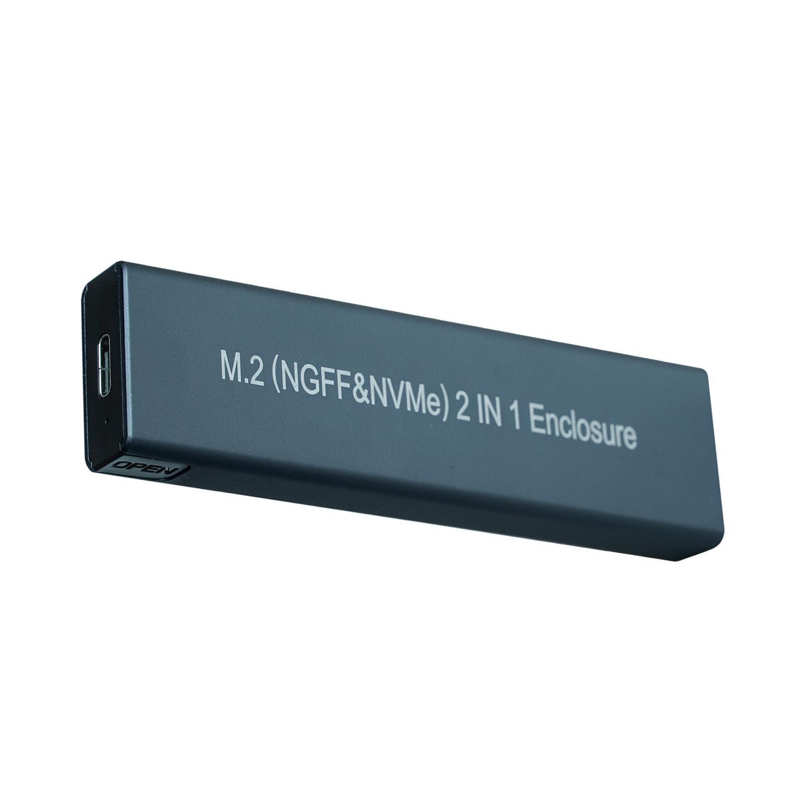 M.2 NVMe SATA Dual protocol External Enclosure Adapter, Excellent Heat Dissipation