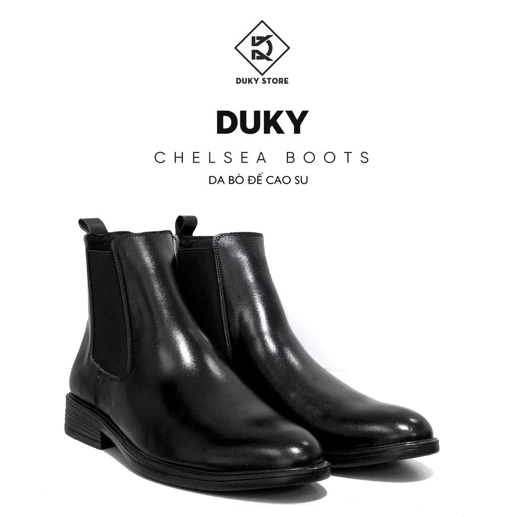 (Bảo hành 12 tháng) Chelsea boot da bò đế cao su đúc lịch lãm - Duky Store